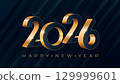 Happy new year golden numbers 2026 129999601