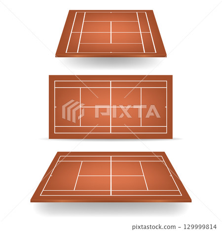 Vector Tennis Court Set. Professional Tennis Court Icon. Sports Ground Design Template. Isolated Tennis Courts, Training Surface, Tournament Clipart Vector Tennis Court Set. Professional Tennis Court Icon. Sports Ground Design Template. Isolated Tennis Courts, Training Surface, Tournament Clipart 129999814