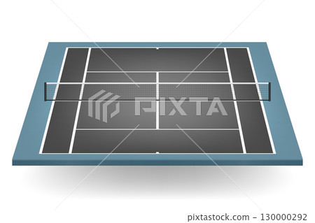 Vector Black and Blue Tennis Court with Net. Realistic Clay Tennis Court Illustration. Professional Tennis Ground Icon. Tennis Field Surface, Training Arena Design Template Vector Black and Blue Tennis Court with Net. Realistic Clay Tennis Court Illustration. Professional Tennis Ground Icon. Tennis Field Surface, Training Arena Design Template 130000292