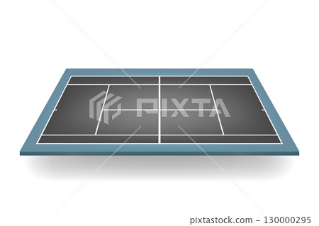 Vector Blue Tennis Court. Realistic Clay Tennis Court Illustration. Professional Tennis Ground Icon. Tennis Field Surface, Training Arena Design Template Vector Blue Tennis Court. Realistic Clay Tennis Court Illustration. Professional Tennis Ground Icon. Tennis Field Surface, Training Arena Design Template 130000295