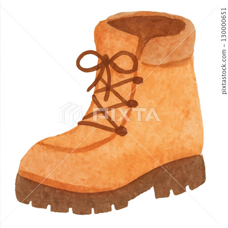 結合秋天的果實和秋葉的水彩插圖素材 130000651