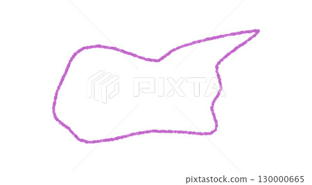 Hand drawn pink speech bubble with wavy contour forms a crayon message icon. Chat circle as talk and quote design for communication, with outline style perfect as modern social media element. Hand drawn pink speech bubble with wavy contour forms a crayon message icon. Chat circle as talk and quote design for communication, with outline style perfect as modern social media element. 130000665