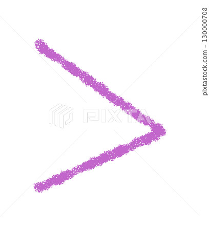 Chalk hand drawn greater bracket symbol in rough sketch style. Font character in purple as an icon mark, artistic punctuation element for creative use. Simple and modern abstract concept. Chalk hand drawn greater bracket symbol in rough sketch style. Font character in purple as an icon mark, artistic punctuation element for creative use. Simple and modern abstract concept. 130000708