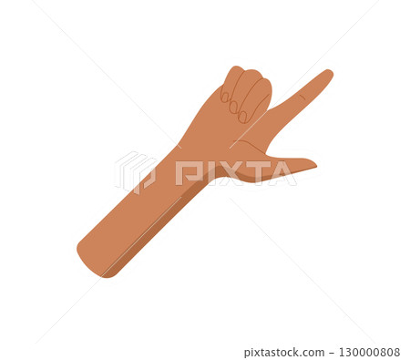 Flat hand with two fingers forming the number two sticker. Bare palm and arm raised in upward gesture, clear and simple design. Minimalist style graphic ideal for learning materials, education tools Flat hand with two fingers forming the number two sticker. Bare palm and arm raised in upward gesture, clear and simple design. Minimalist style graphic ideal for learning materials, education tools 130000808