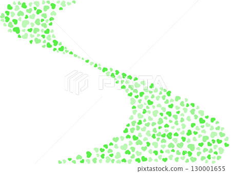 Heart pattern background Green 3 colors Heart 130001655