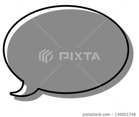 Simple speech bubble with misaligned lines - round 130001748