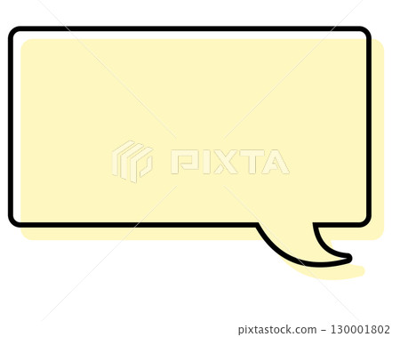 線條錯置的簡單對話泡泡 - 長方形 線條錯置的簡單對話泡泡 - 長方形 130001802