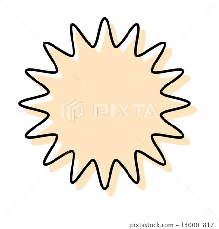 一個簡單的對話框，線條不對齊，形狀圓潤鋸齒狀 130001817