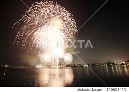 Fireworks coloring summer night sky 130002433