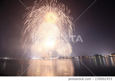 Fireworks coloring summer night sky 130002453