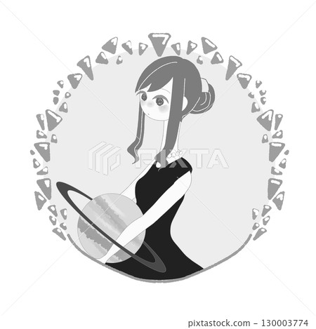 九星機械 八白土星 圖像 女人 單色 九星機械 八白土星 圖像 女人 單色 130003774