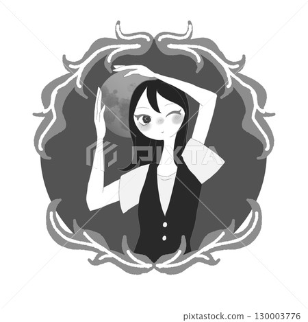 九星機學-九紫火星像女-單色 九星機學-九紫火星像女-單色 130003776