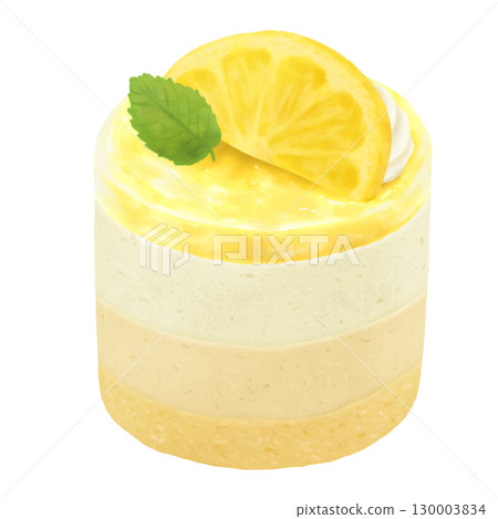 Sparkling sweet and sour lemon mini mousse cake Sparkling sweet and sour lemon mini mousse cake 130003834