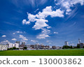 Summer sky with clouds and rural scenery 130003862
