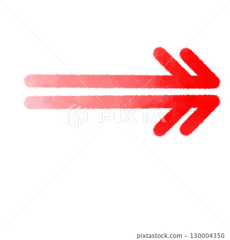 Watercolor style red double arrow illustration Watercolor style red double arrow illustration 130004350