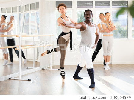 Man and woman dancing couples ballet dance together Man and woman dancing couples ballet dance together 130004529