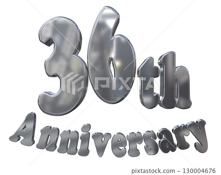 3DCG文字“36週年/36週年紀念馬克·斯帕克” 130004676