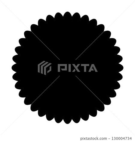 Simple jagged circle POP or frame - Black 130004734