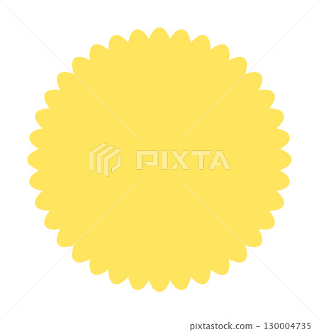 Simple jagged circle POP and frame - Yellow 130004735