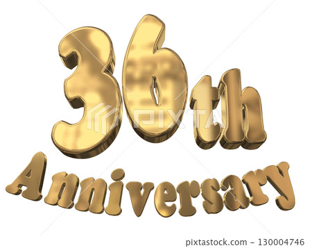 3DCG文字“36週年/36週年紀念馬克·斯帕克” 130004746