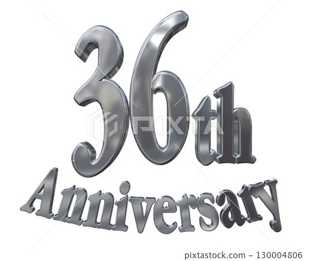 3DCG文字“36週年/36週年紀念馬克·斯帕克” 130004806