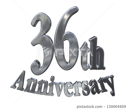 3DCG文字“36週年/36週年紀念馬克·斯帕克” 130004809