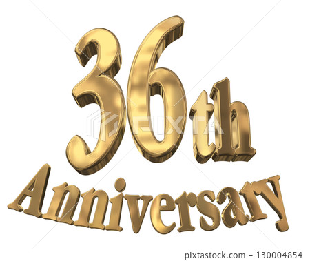 3DCG text "36th Anniversary/36th Anniversary Mark Sparkle" 130004854