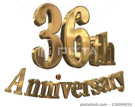 3DCG文字“36週年/36週年紀念馬克·斯帕克” 130004858