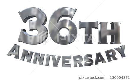 3DCG文字“36週年/36週年紀念馬克·斯帕克” 130004871