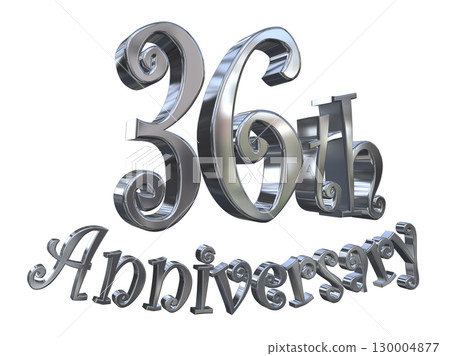 3DCG text "36th Anniversary/36th Anniversary Mark Sparkle" 130004877
