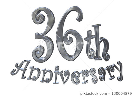 3DCG文字“36週年/36週年紀念馬克·斯帕克” 130004879