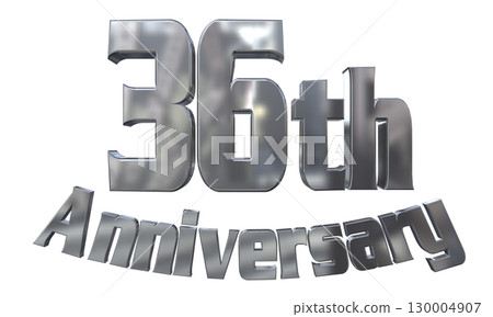 3DCG text "36th Anniversary/36th Anniversary Mark Sparkle" 130004907