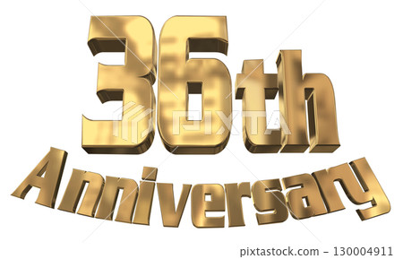 3DCG文字“36週年/36週年紀念馬克·斯帕克” 130004911