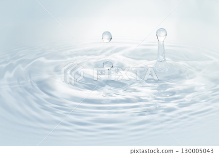 Drops of water falling on the surface of the water. 130005043