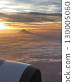 Mount Fuji at sunset in the sea of clouds from the plane 130005060