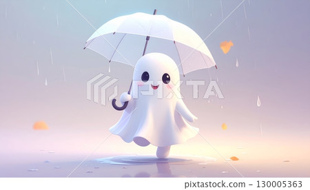 Little Ghost with Umbrella in the Drizzle 130005363