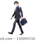 行走的年輕商人/全身（漫畫/動漫風格） 130005516
