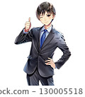 一位年輕的商人給了一個好兆頭（漫畫/動漫風格） 130005518