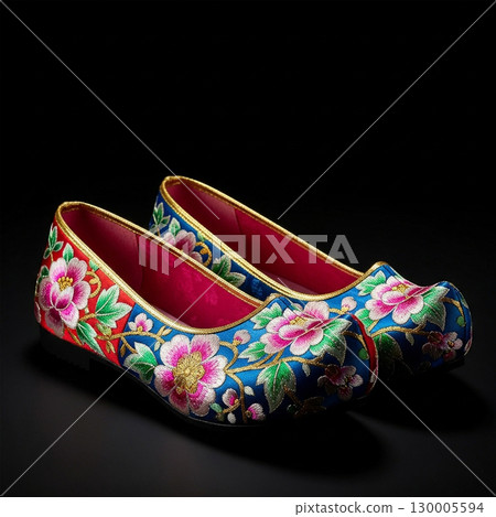 hanbok, traditional socks, white cloth, embroidery, Joseon attire, wedding attire, ceremonial wear, oversocks, silk fabric, traditional costume, Korean socks, cultural wear, ankle cover, court dress,  130005594