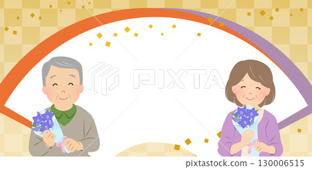 敬老日橫幅背景_向量插圖 130006515