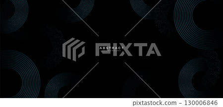 Minimalist abstract background with circle lines and dots. Banners, flyers, and presentations 130006846