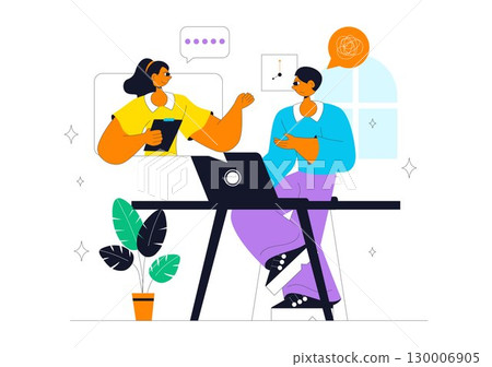 Online Mental Health Support Vector Illustration featuring Therapy Compositions and a Remote Consultation App with Psychological Assistance Service 130006905