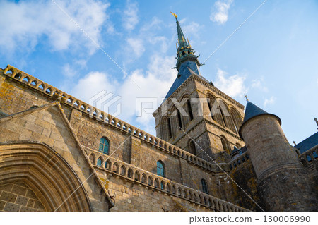 Spectacular view of the Mont Saint-Michel spire 130006990