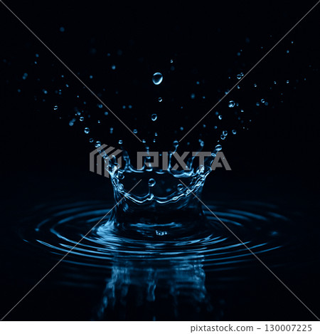 Water Splash in Dark 130007225