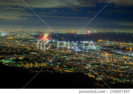 Night view from Kikuseidai on the day of the fireworks display 130007367