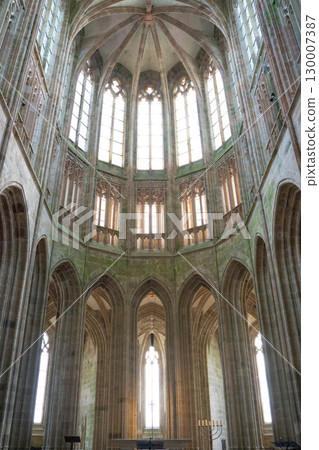 The magnificent interior of the Mont Saint-Michel Abbey 130007387