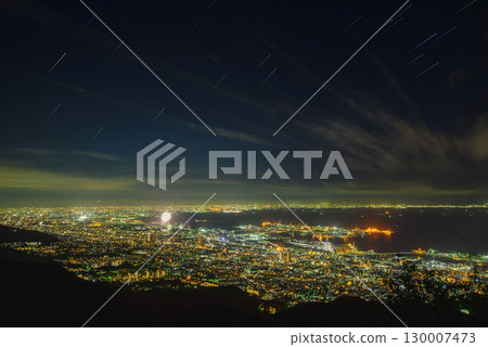 煙火大會當天，掬星台的夜景和星空 130007473