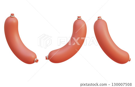 Cartoon style sausage 3D Icon Graphic 130007508