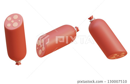 Cartoon style sausage 3D Icon Graphic 130007510