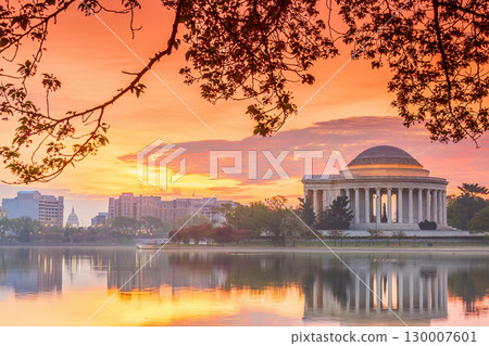 The Jefferson Memorial during the Cherry Blossom Festival in Washington, DC 130007601